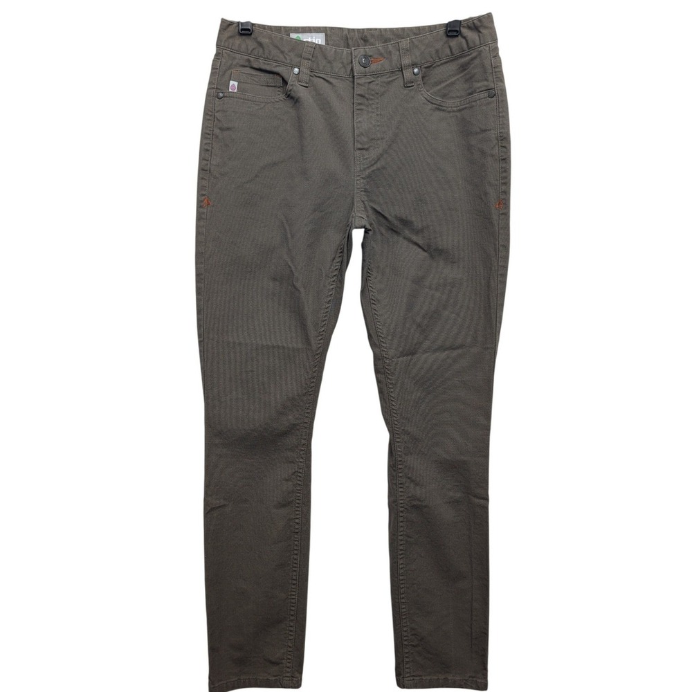 Stio Rivet Canvas Pants Womens 4S Gray Brown Organic Cotton Stretch